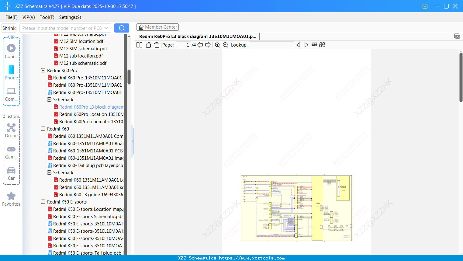 Xiaomi Redmi K60Pro L3 Block Diagram 13510M11MOA01